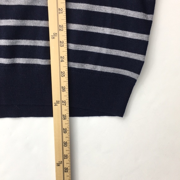 Brooks Brothers Navy Striped Quarter Zip Pullover - Picture 6 of 10